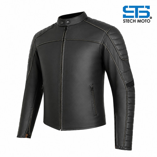 Giubbotto moto pelle - in,