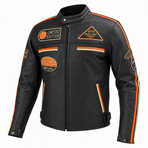 Giubbotto moto pelle da - giubbotto,