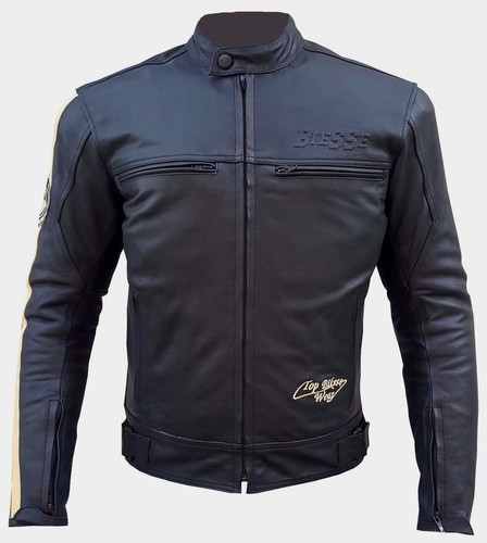 Giacca moto cuoio pelle uomo - giacca,