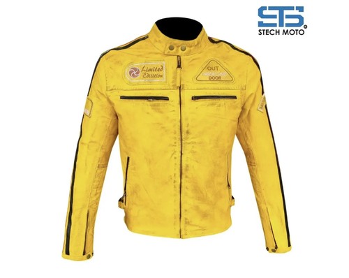 Giacca moto pelle - in,