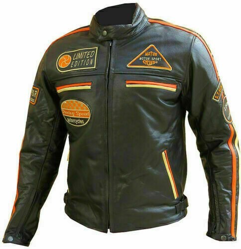 Giubbotto moto pelle da - pelle,