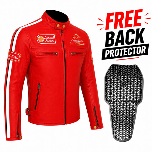 Giubbotto moto pelle - pelle, da