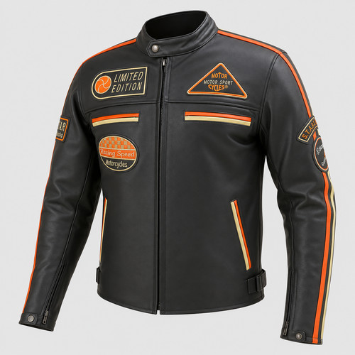 Giubbotto moto pelle da - giubbotto,